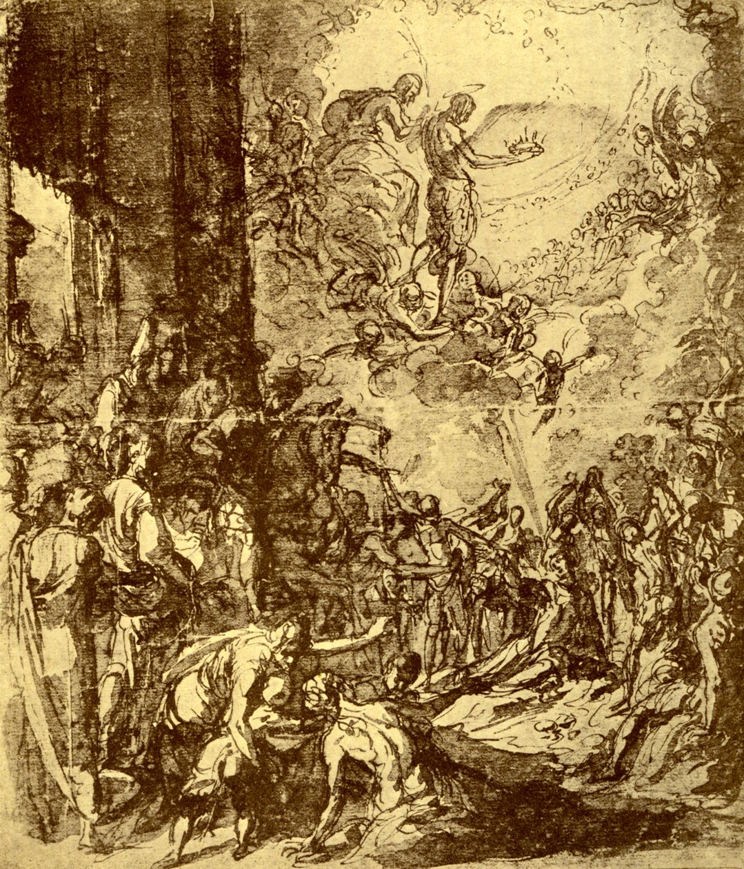 Study for the Martyrdom of St Stephen, av Tintoretto, 1913. av Jacopo Robusti Tintoretto