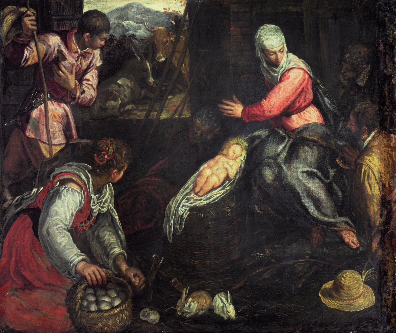Herdarnas tillbedjan, c.1578 av Jacopo Robusti Tintoretto