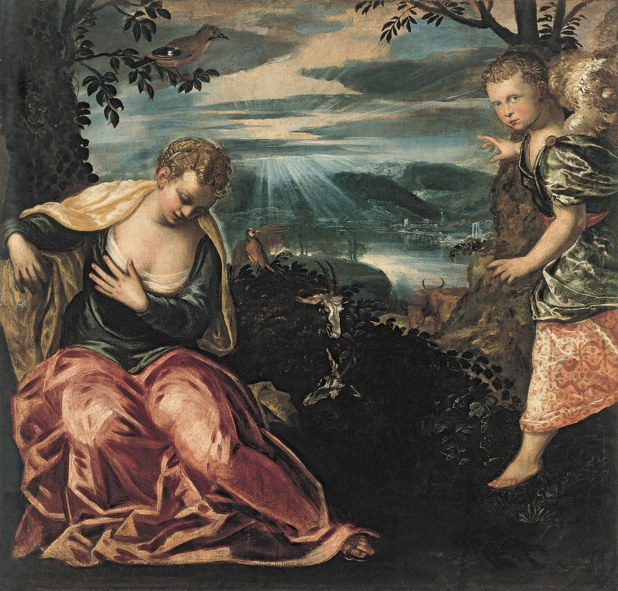 Bebådelsen till Manoahs fru av Jacopo Robusti Tintoretto