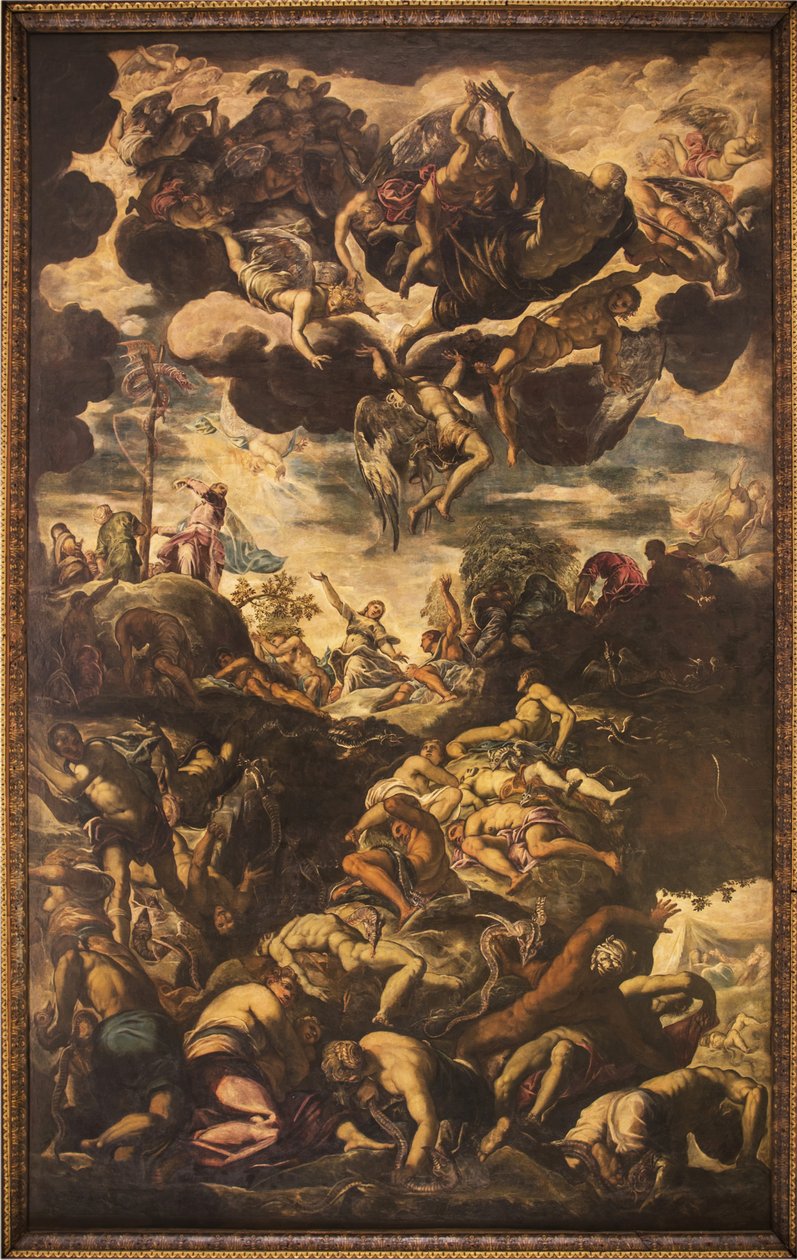 Uppförandet av den brazen ormen, 1576. av Jacopo Robusti Tintoretto