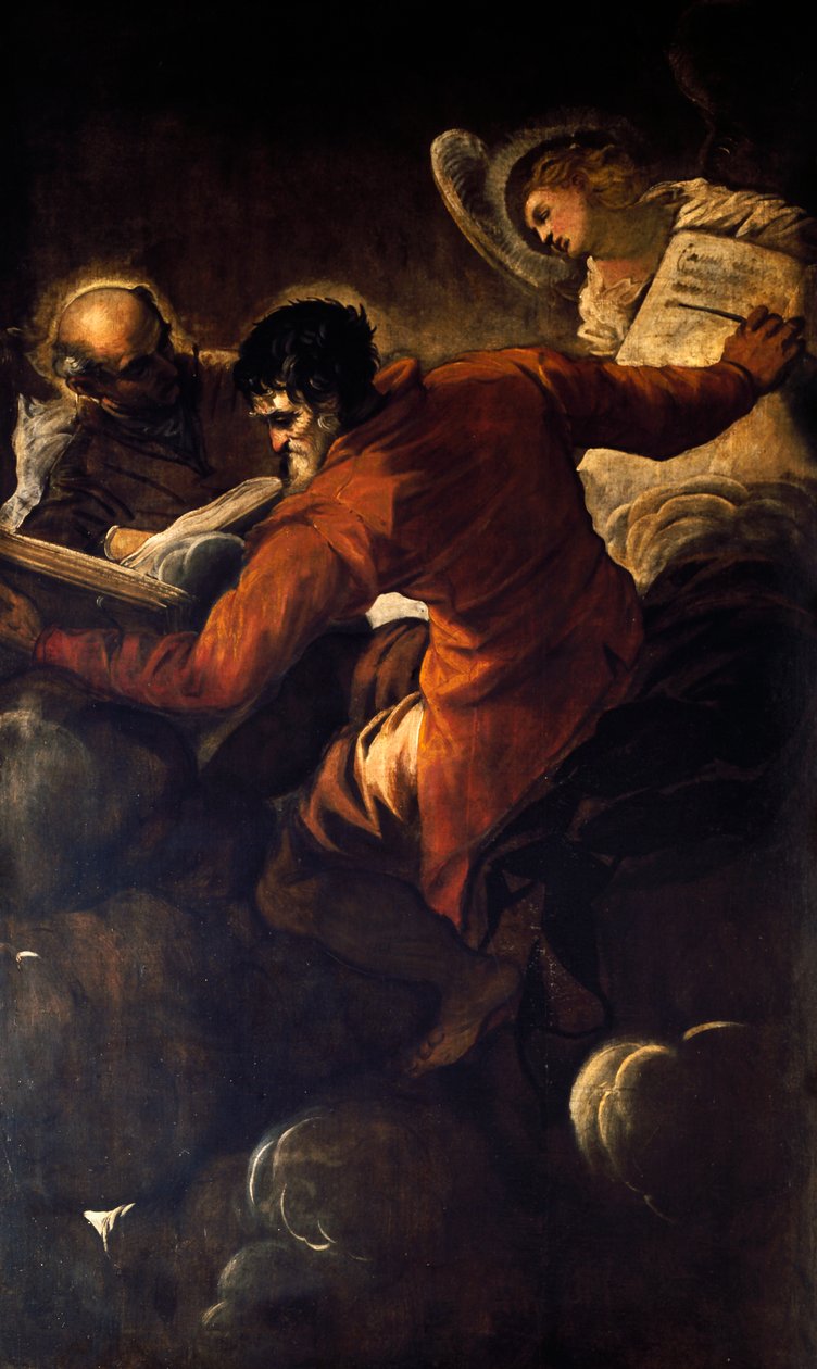 Evangelisterna Lukas och Matteus av Jacopo Robusti Tintoretto