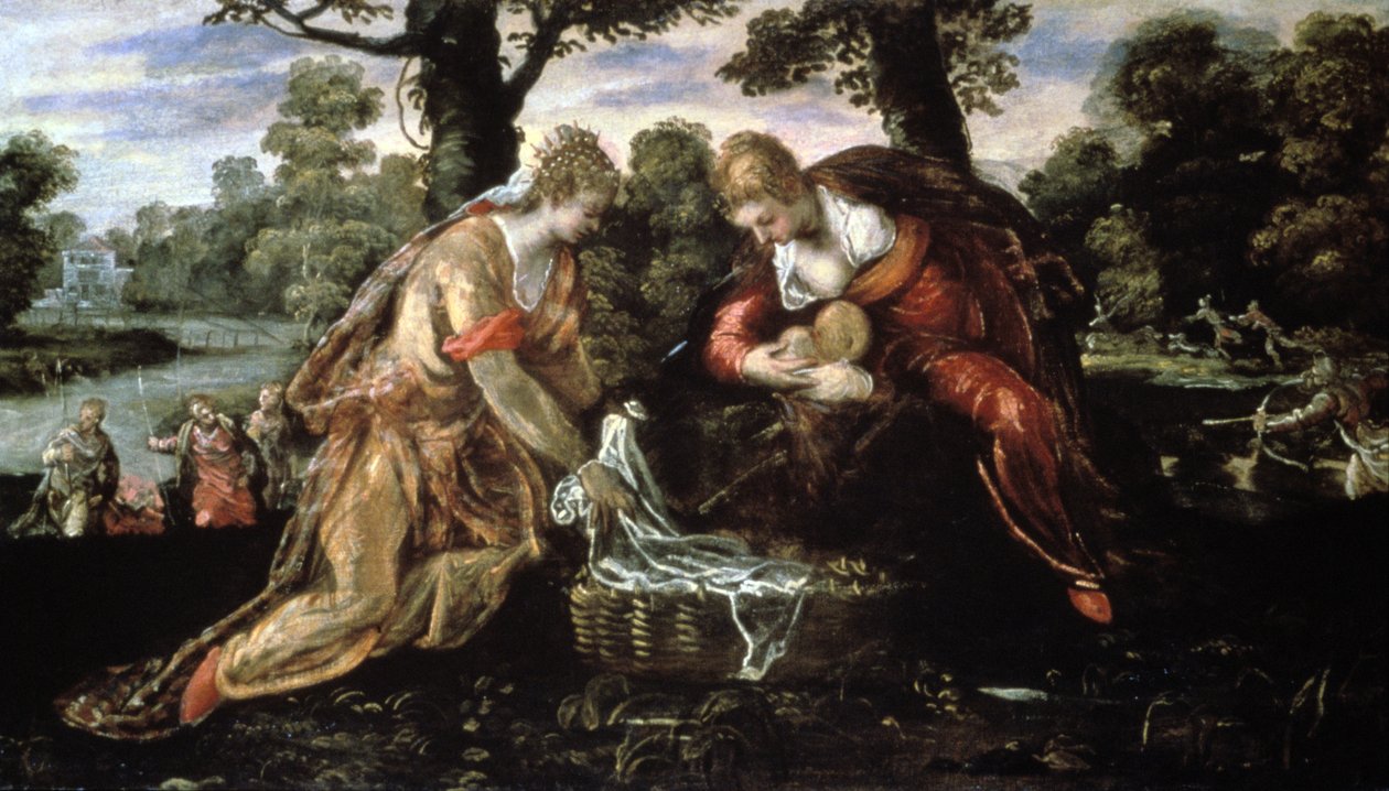 Fyndet av Moses, 1500-talet av Jacopo Robusti Tintoretto