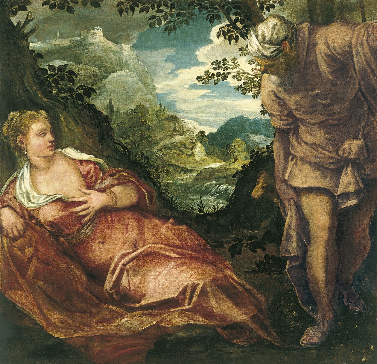 Judas och Tamars möte av Jacopo Robusti Tintoretto