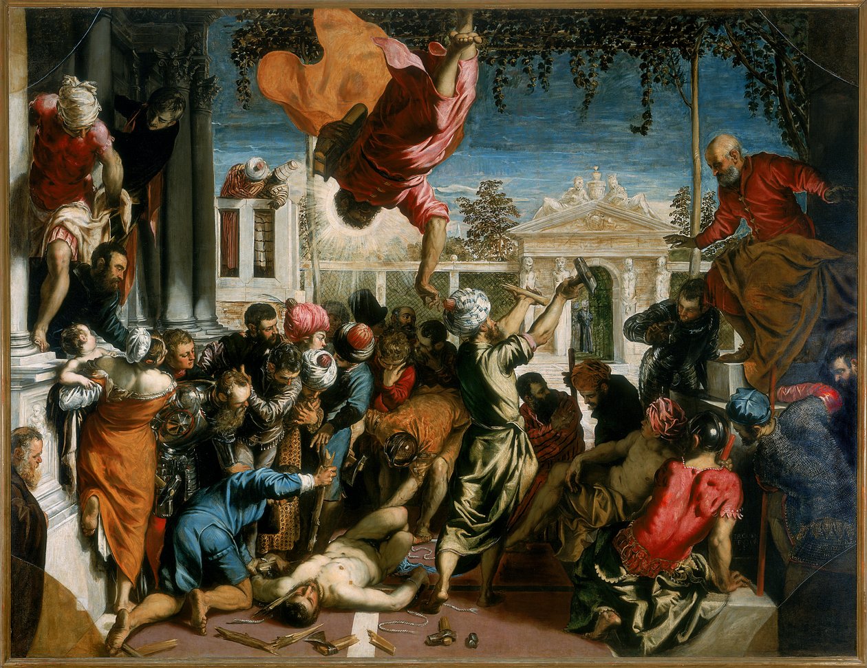 Miraklet där Markus frigör en slav, 1548 av Jacopo Robusti Tintoretto