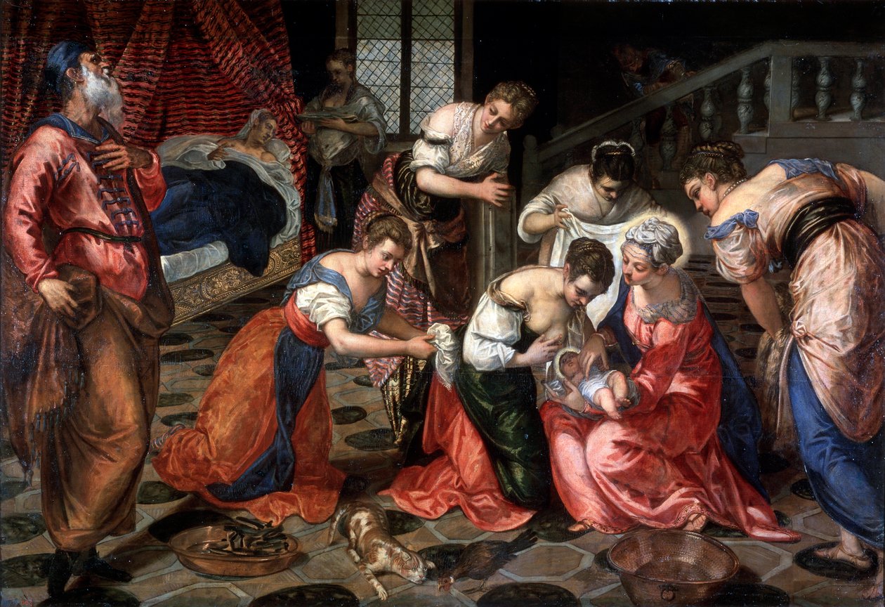 Johannes Döparens födelse, 1550. av Jacopo Robusti Tintoretto