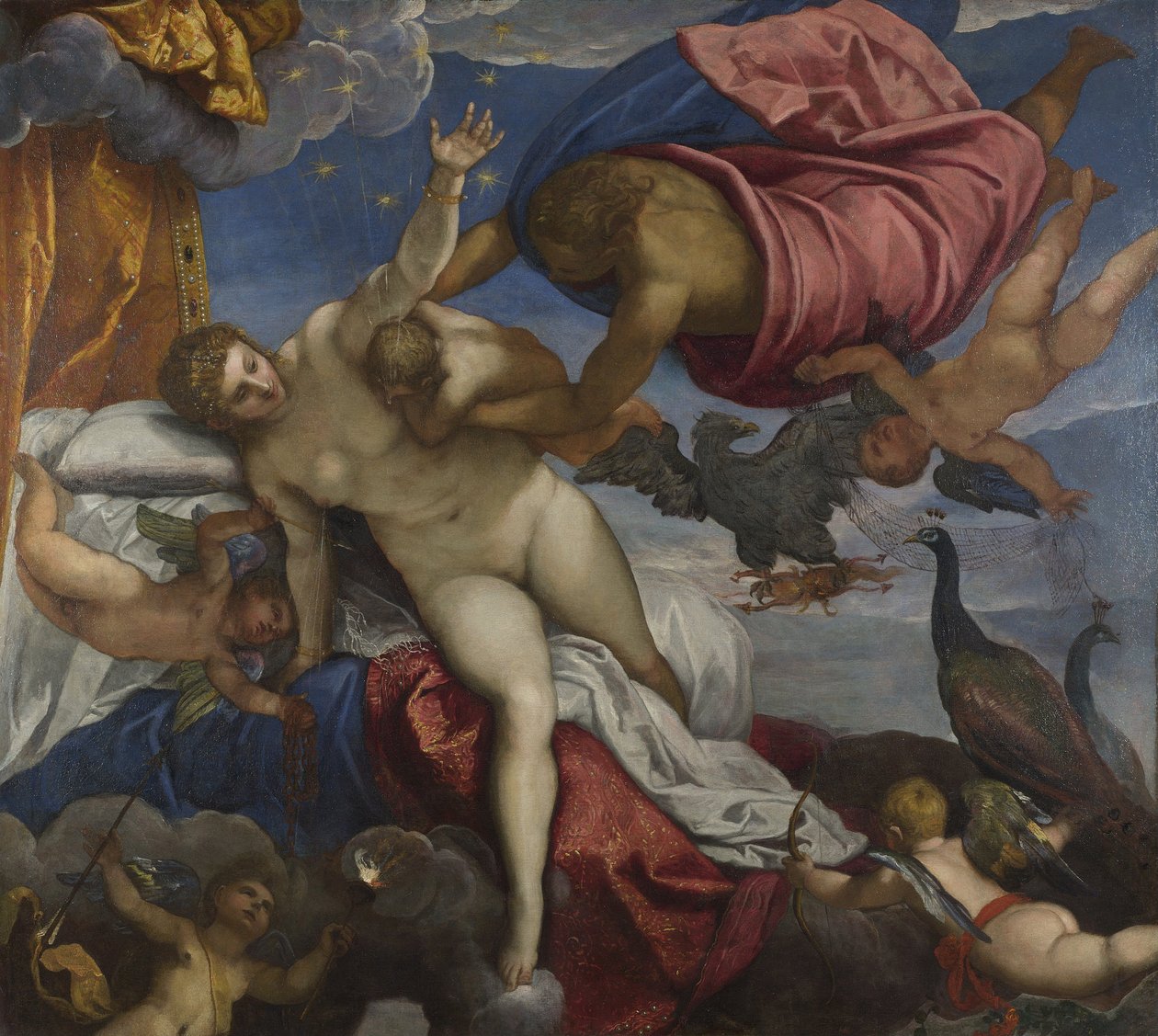 Vintergatans ursprung, ca. 1575 av Jacopo Robusti Tintoretto