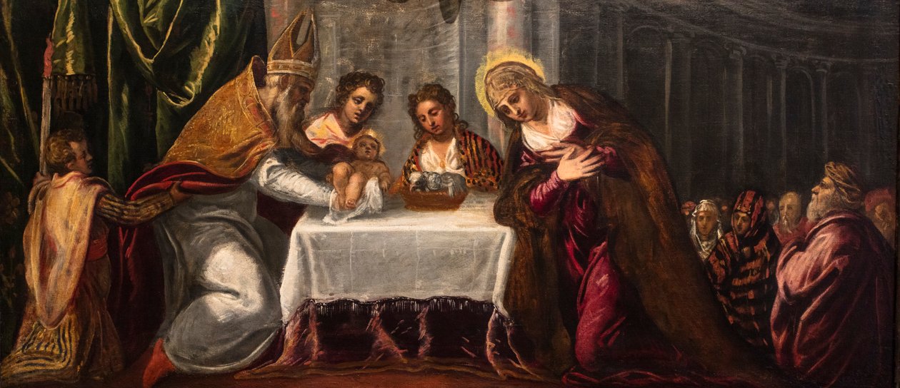 Framställningen i templet, ca 1540 (olja på duk) av Jacopo Robusti Tintoretto