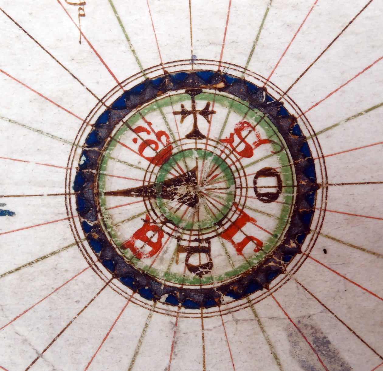 Kompasspunkt, renässanskarta över Europa, Jacopo Russo (efter) 1528 av Jacopo Russo