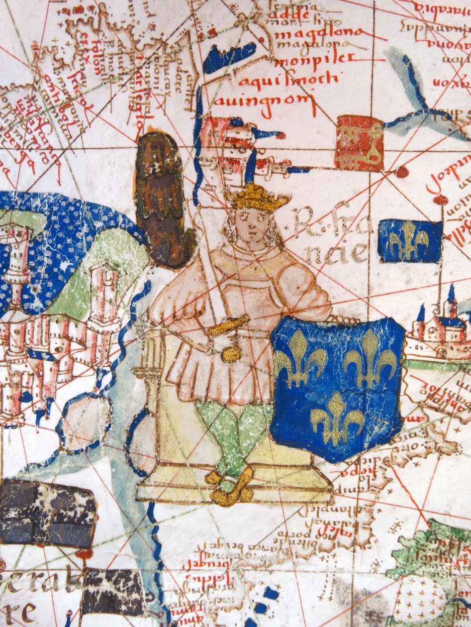 Renässanskarta över Europa, Jacopo Russo, (efter) 1528 av Jacopo Russo