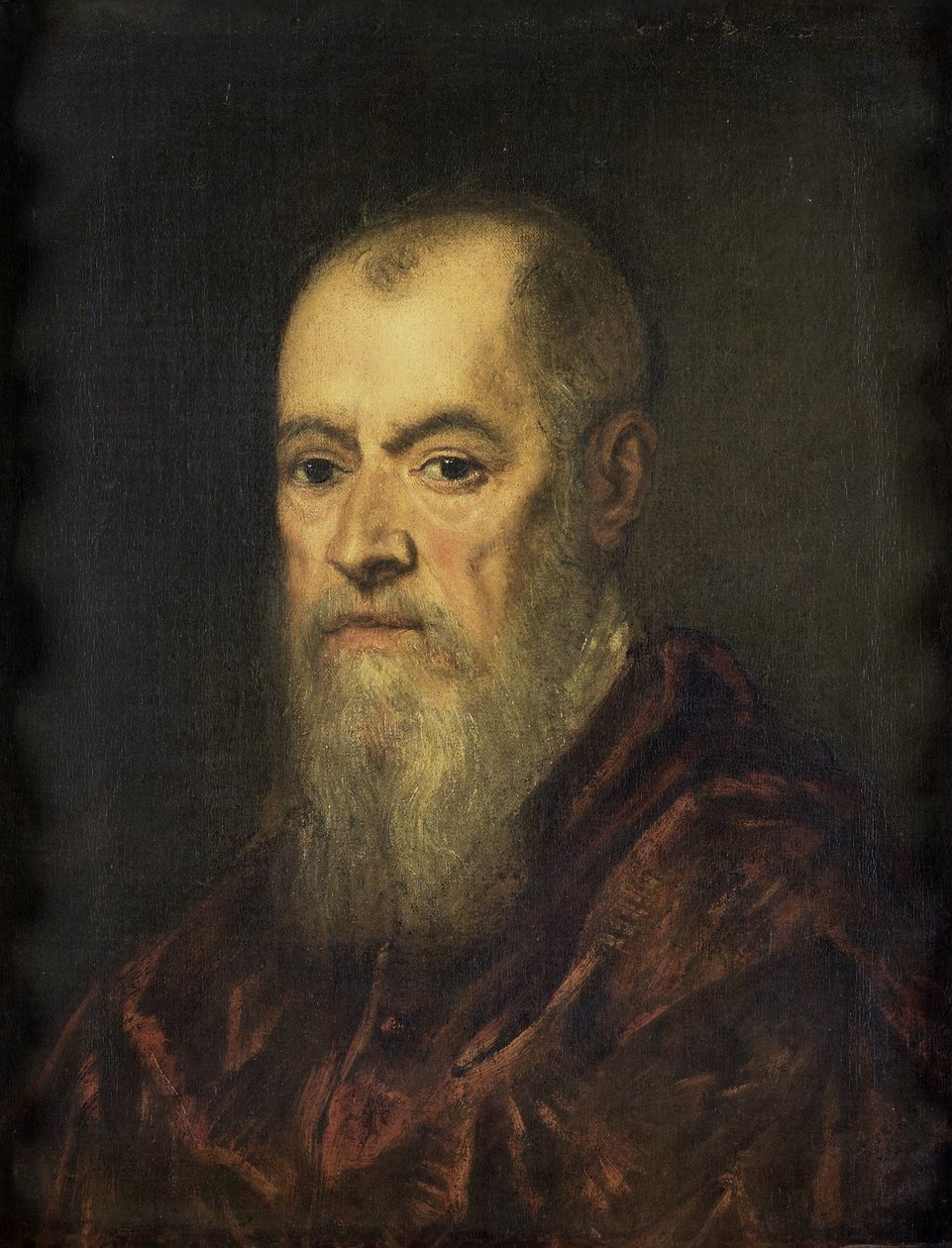 Porträtt av en man med en röd mantel av Jacopo Tintoretto