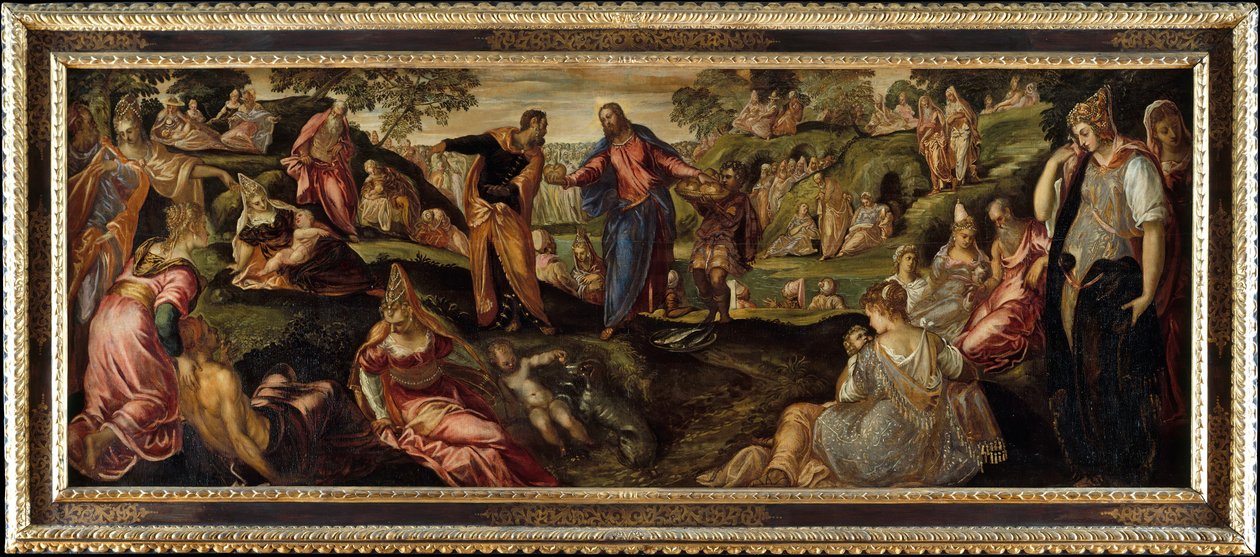 Miraklet med bröden och fiskarna, ca. 1545-50. av Jacopo Robusti Tintoretto