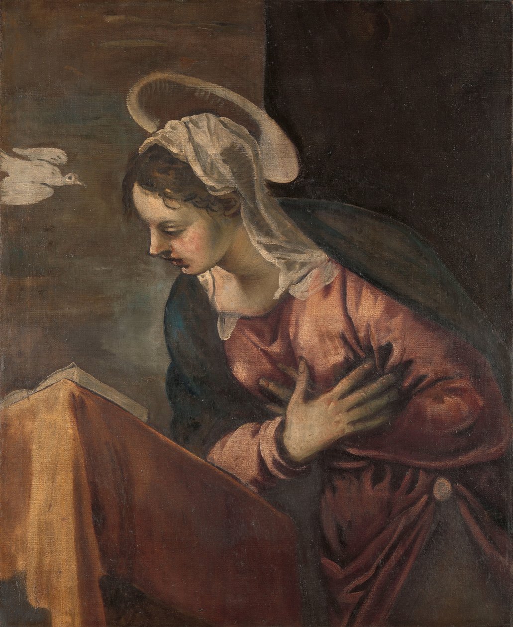 Jungfru från bebådelsen till jungfrun av Jacopo Tintoretto