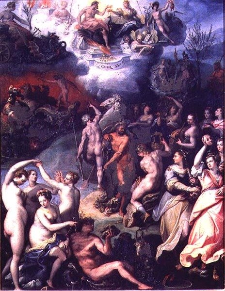 The Age of Silver (olja på koppar) av Jacopo Zucchi