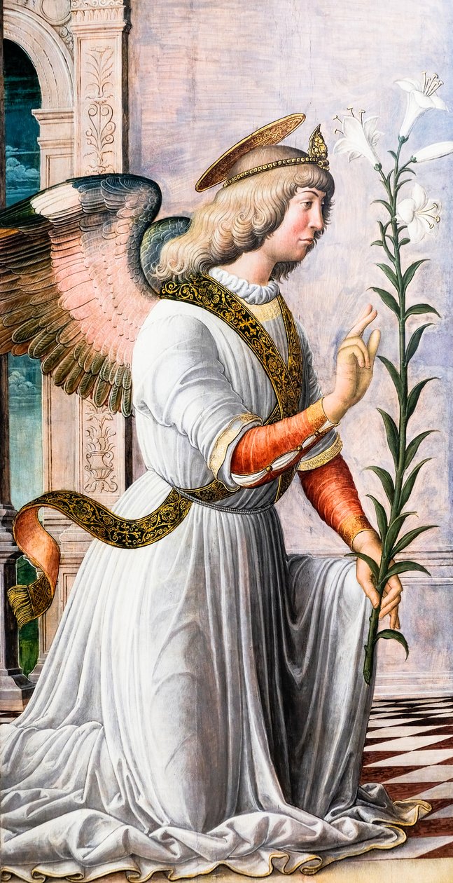 Bebådelsens ängel, ca 1494-97 (målning) av Jacopo da Montagnana