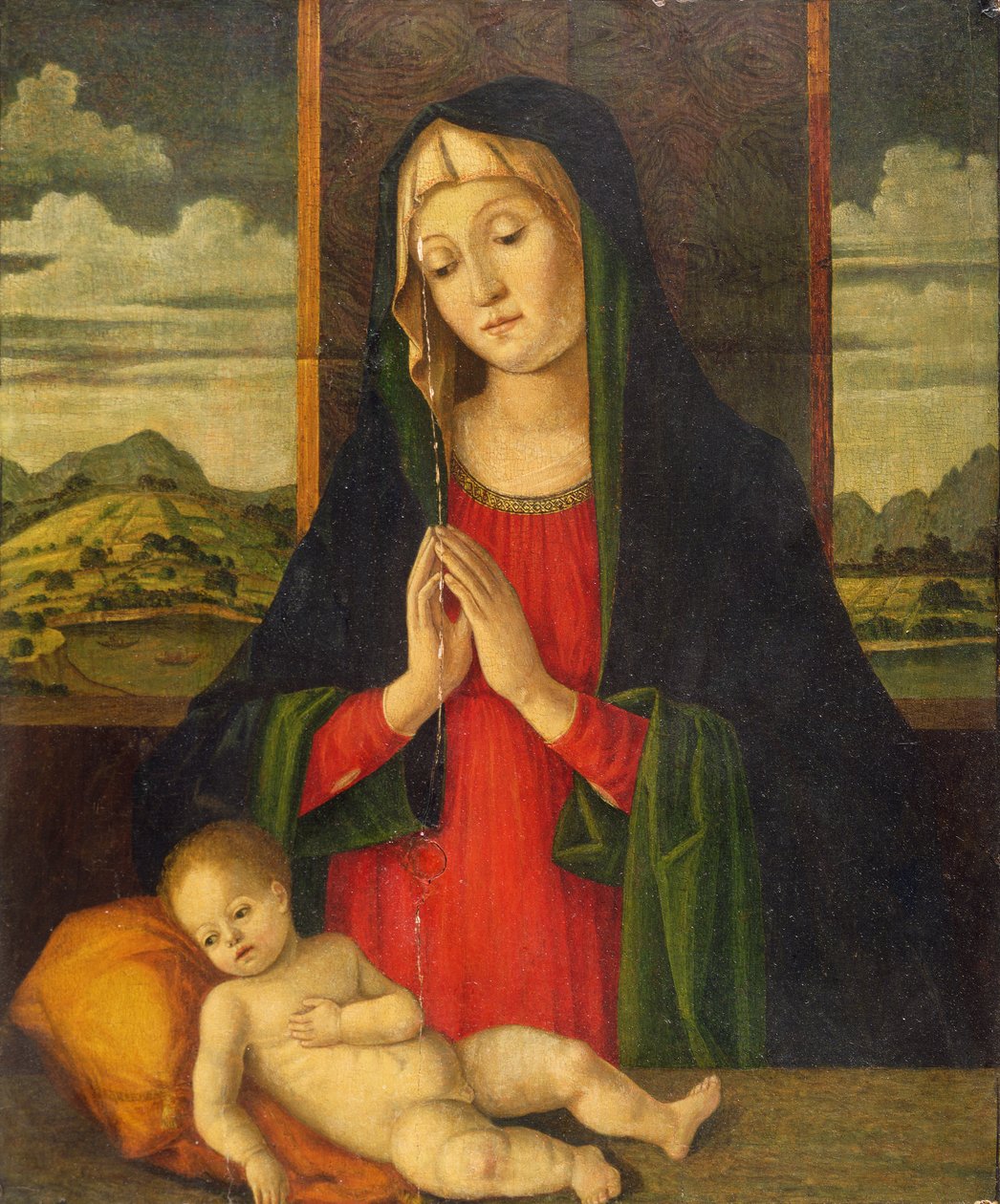 Madonnan och barnet, ca 1500 (olja på panel) av Jacopo da Valenza