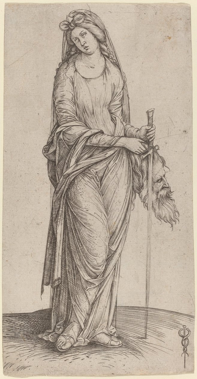 Judith som håller huvudet av Holofernes, ca. 15011503. av Jacopo de Barbari