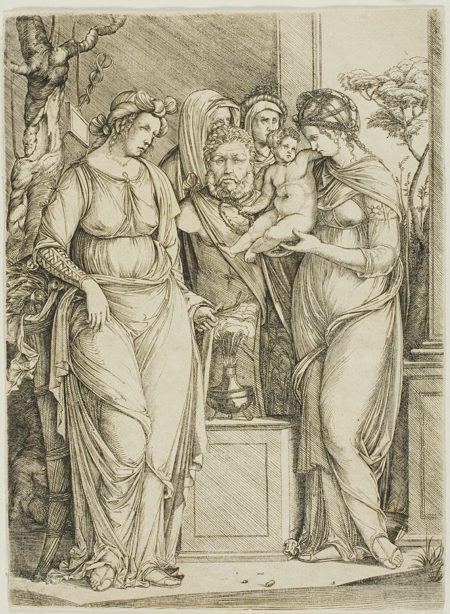 Offergåva till Priapus, den större plattan av Jacopo de
