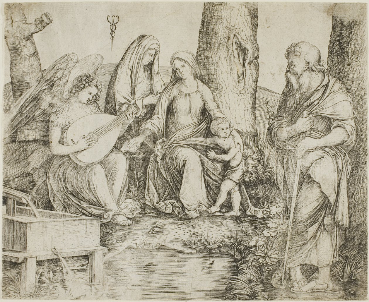 Den heliga familjen av Jacopo de