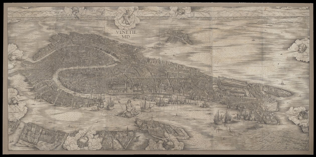 Utsikt över Venedig, 1500 av Jacopo de Barbari