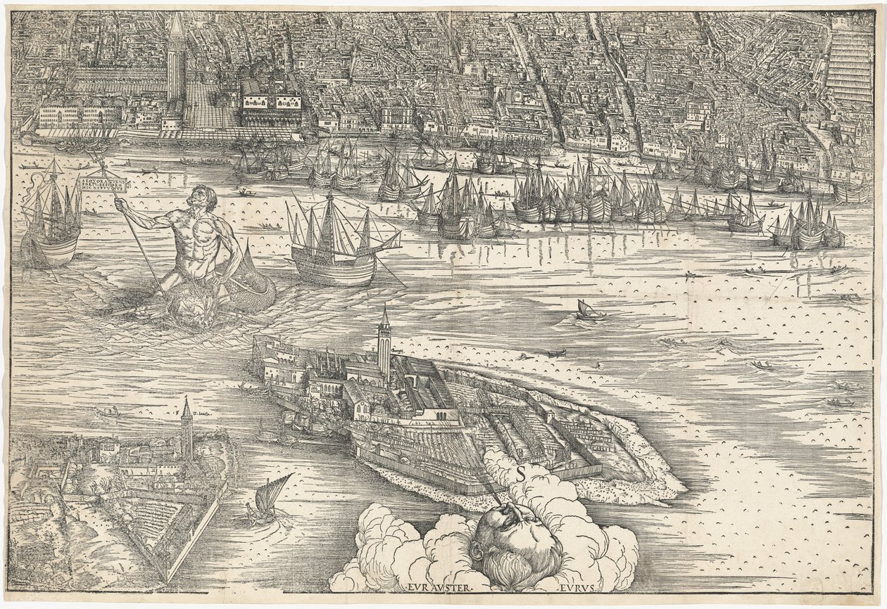 Utsikt över Venedig [nedre mittblocket], 1500. av Jacopo de Barbari