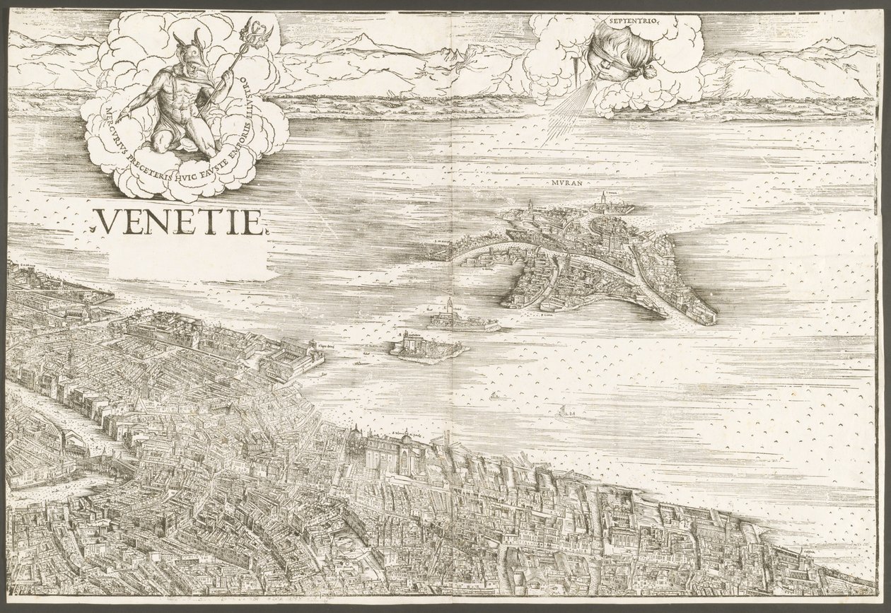 Utsikt över Venedig [övre mittkvarter], 1500. av Jacopo de Barbari