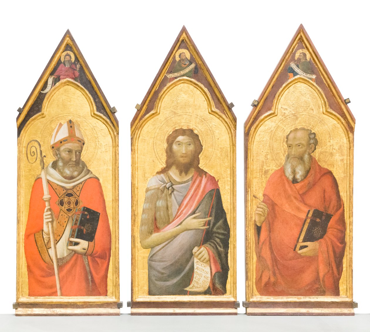 Sankt Johannes Döparen, Sankt Johannes evangelisten, Sankt Giles av Jacopo del Casentino