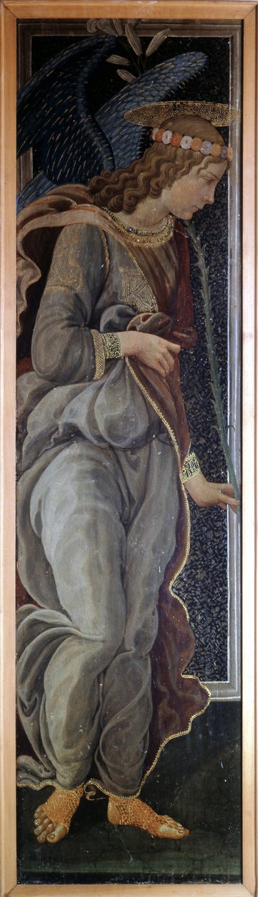 Predelle av Annunciationen som representerar ängeln av Jacopo del Sellaio