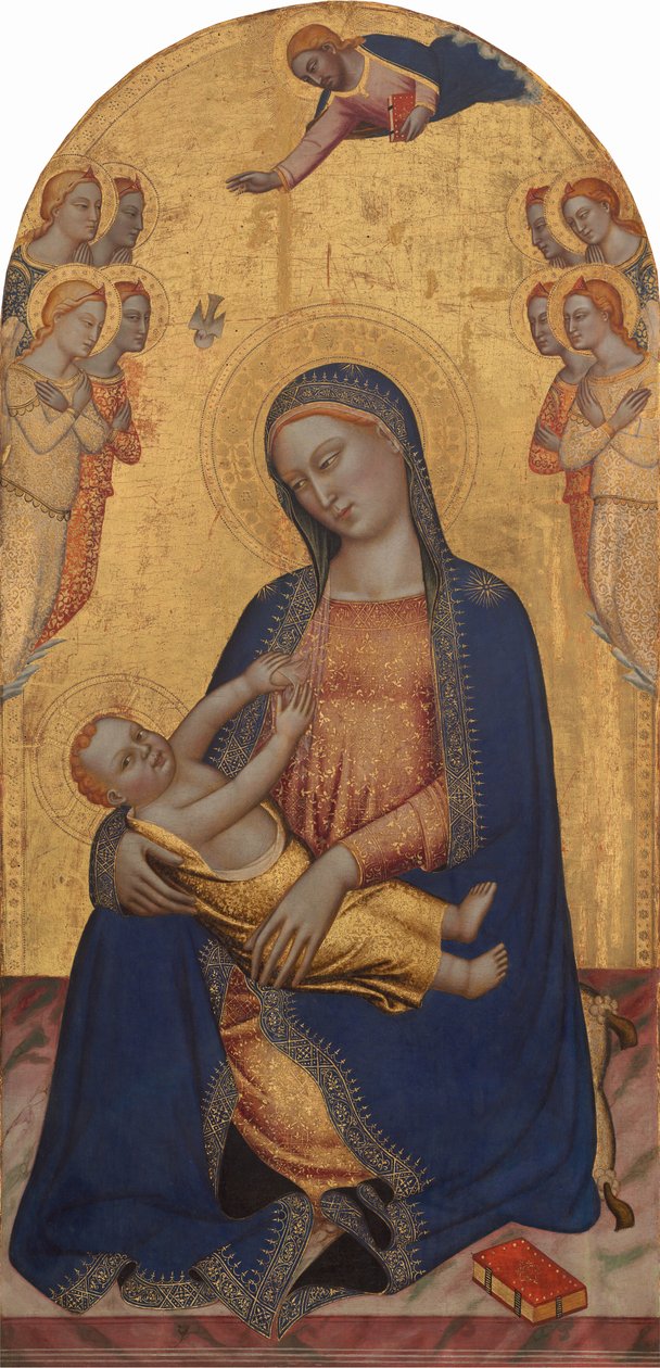 Madonna och barn med Gud Faderns välsignelse och änglar, ca. 13701375. av Jacopo di Cione