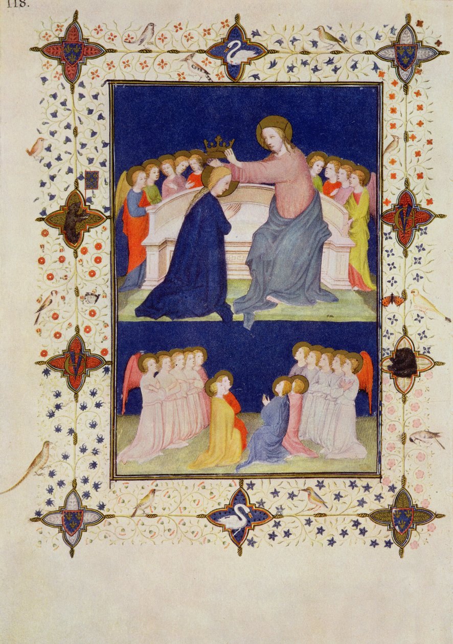 MS 11060-11061 Hours of Notre Dame: Compline, The Coronation of the Virgin, från 