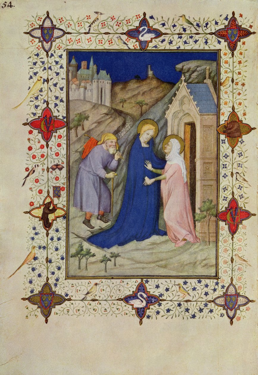 MS 11060-11061 Hours of Notre Dame: Laudes, The Visitation, från 