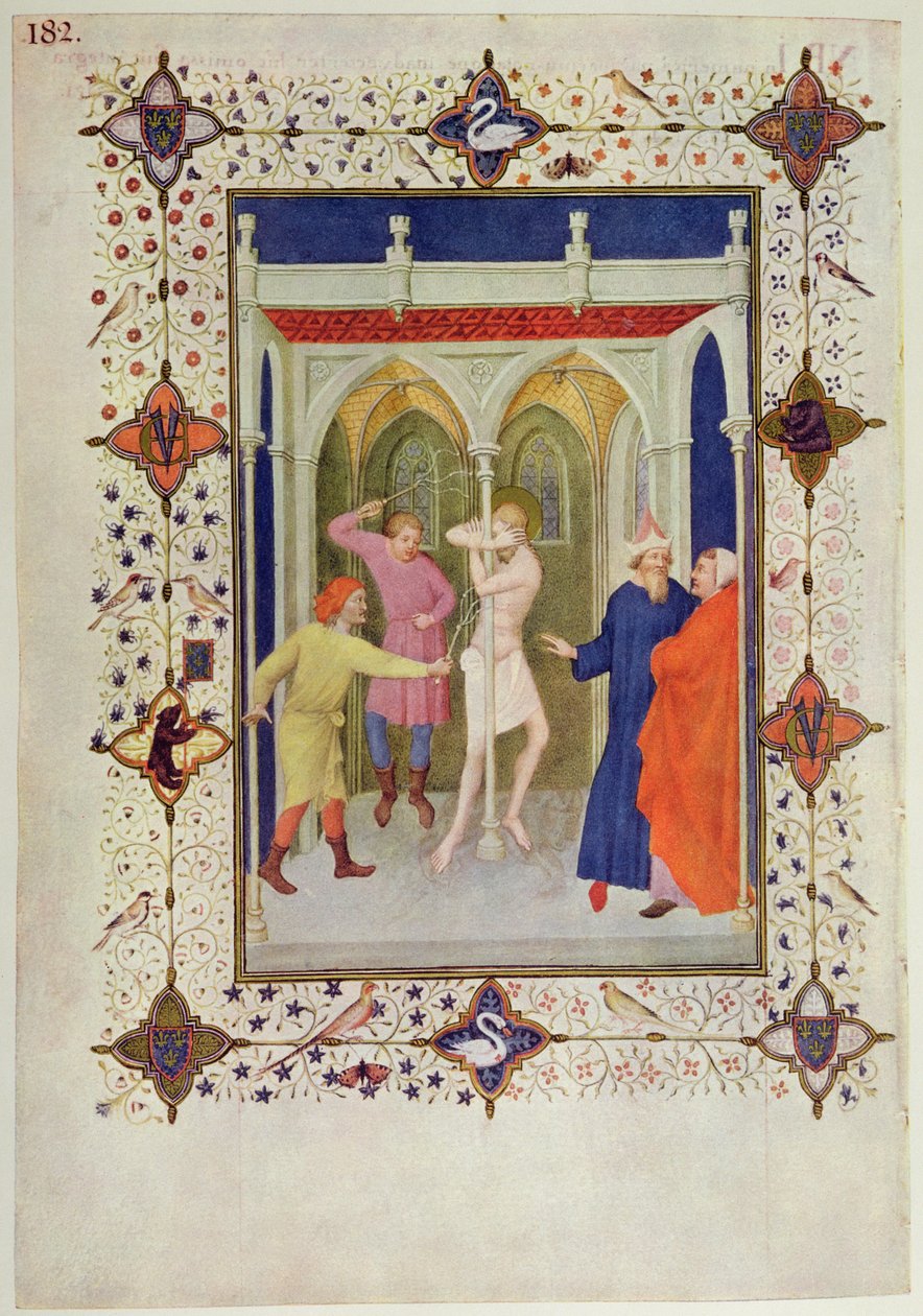 MS 11060-11061 Hours of the Cross: Tierce, The Flagellation of Christ, från 