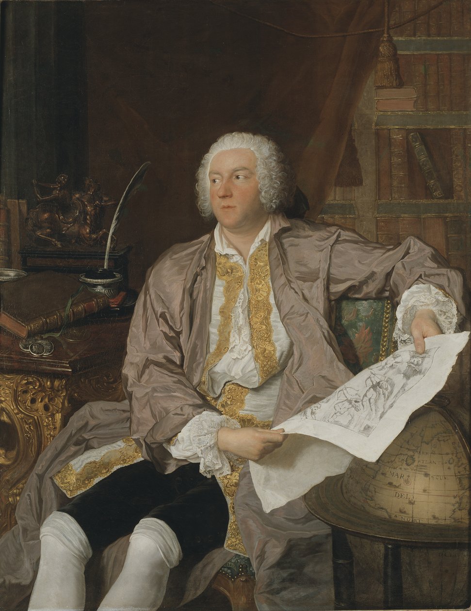 Count Carl Gustaf Tessin (1695-1770) av Jacques Andre Joseph Camelot Aved