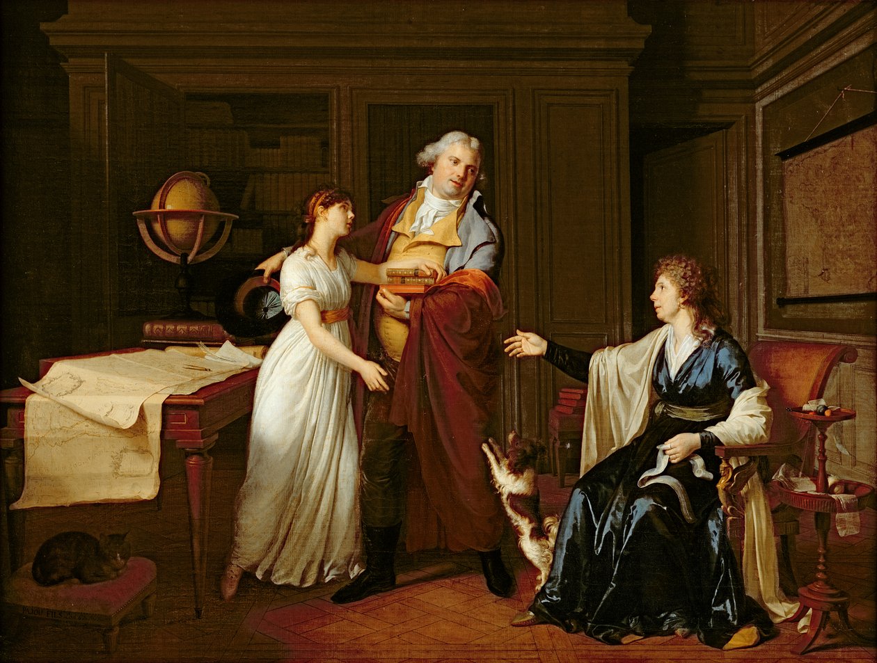Familjeporträtt, 1798 av Jacques Augustin Catherine Pajou