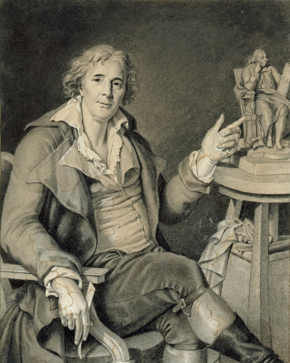 Porträtt av Augustin Pajou, 1782 av Jacques Augustin Catherine Pajou