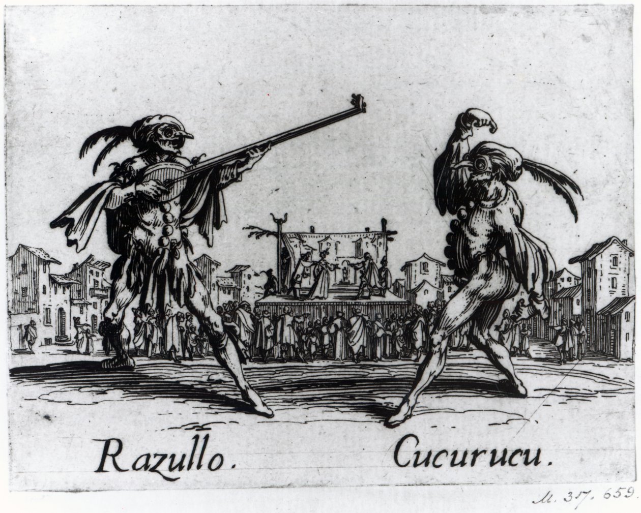 Balli de Sfessania, ca 1622 av Jacques Callot