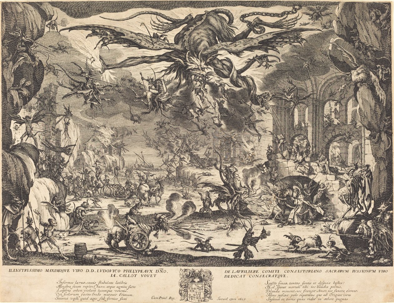 Den helige Antonius frestelse [2:a versionen] av Jacques Callot