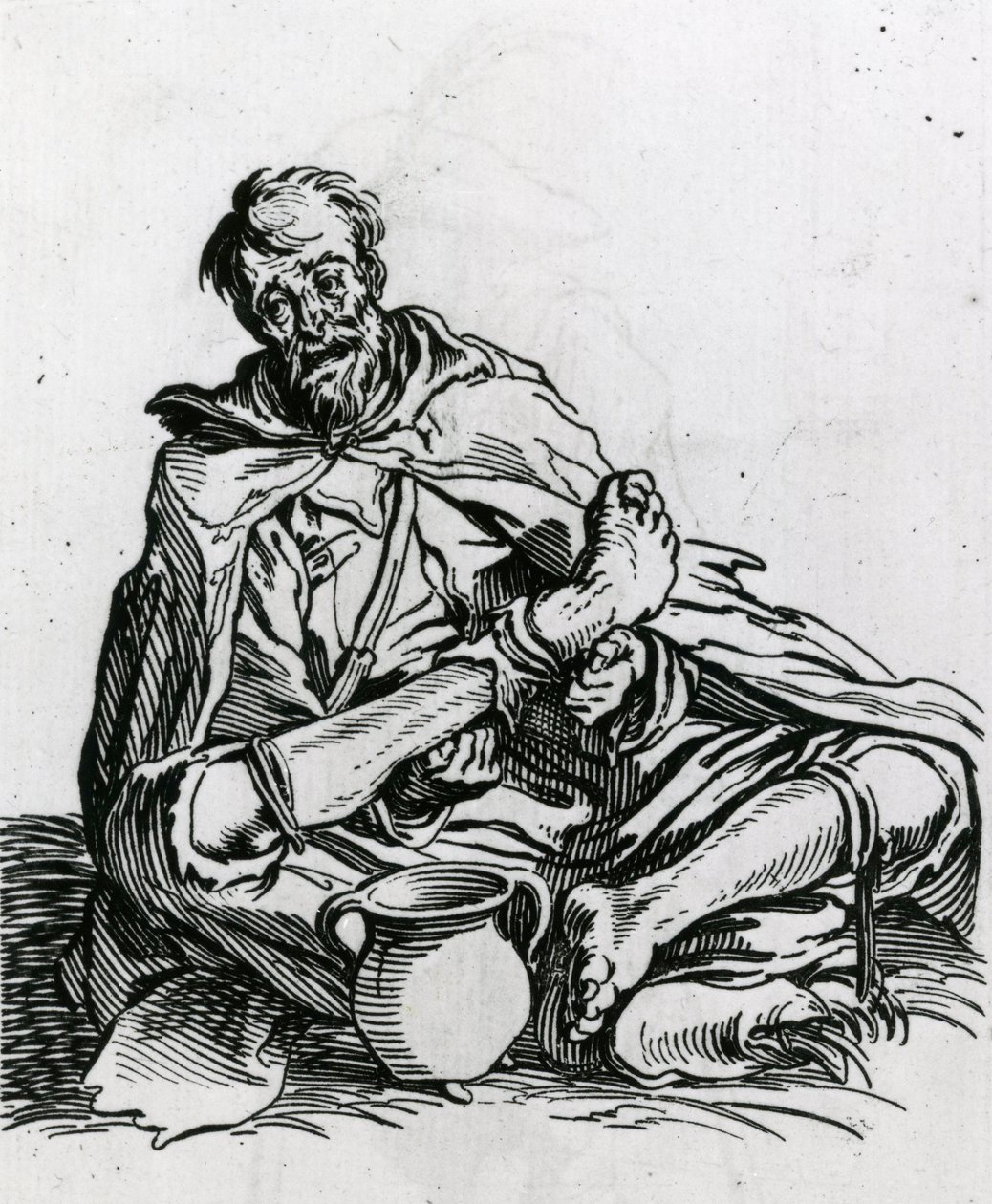 Sittande tiggare av Jacques Callot