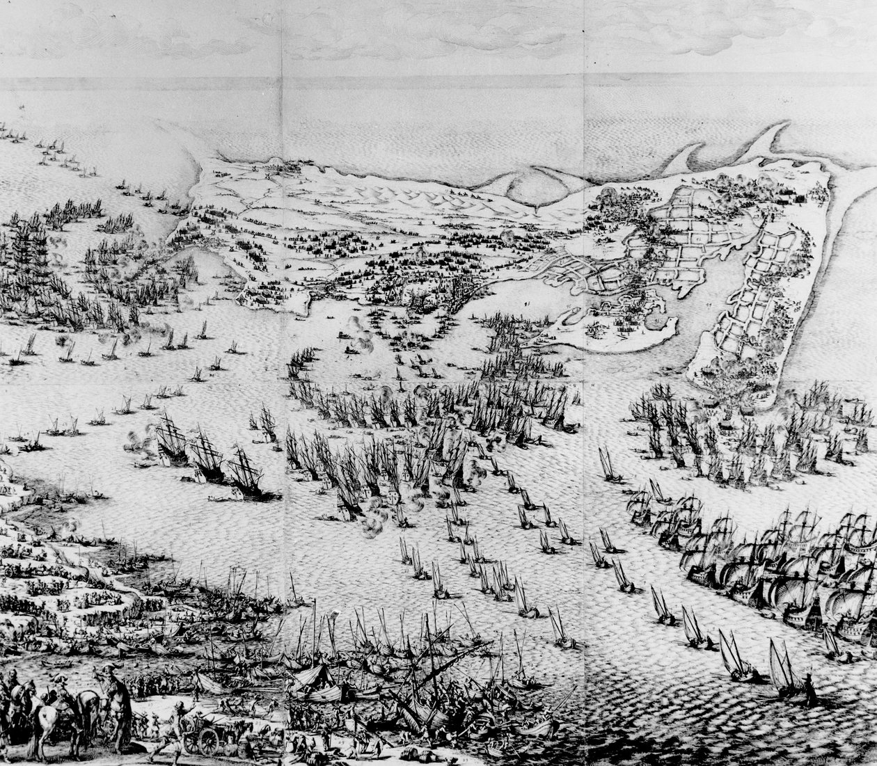 Belägringen av citadellet Saint-Martin-de-Re 1627, 1628-31 av Jacques Callot