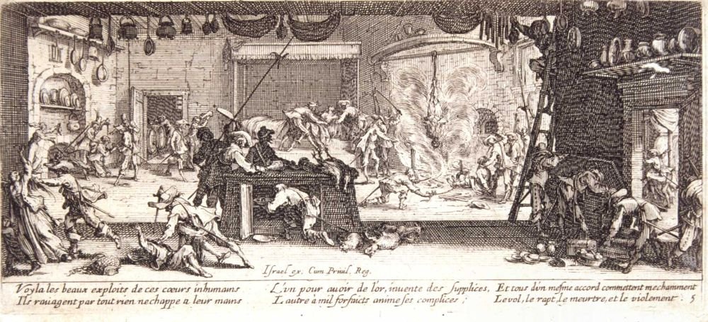 The looting Les miseres et les mal-heures de la guerre, pl. 5 av Jacques Callot