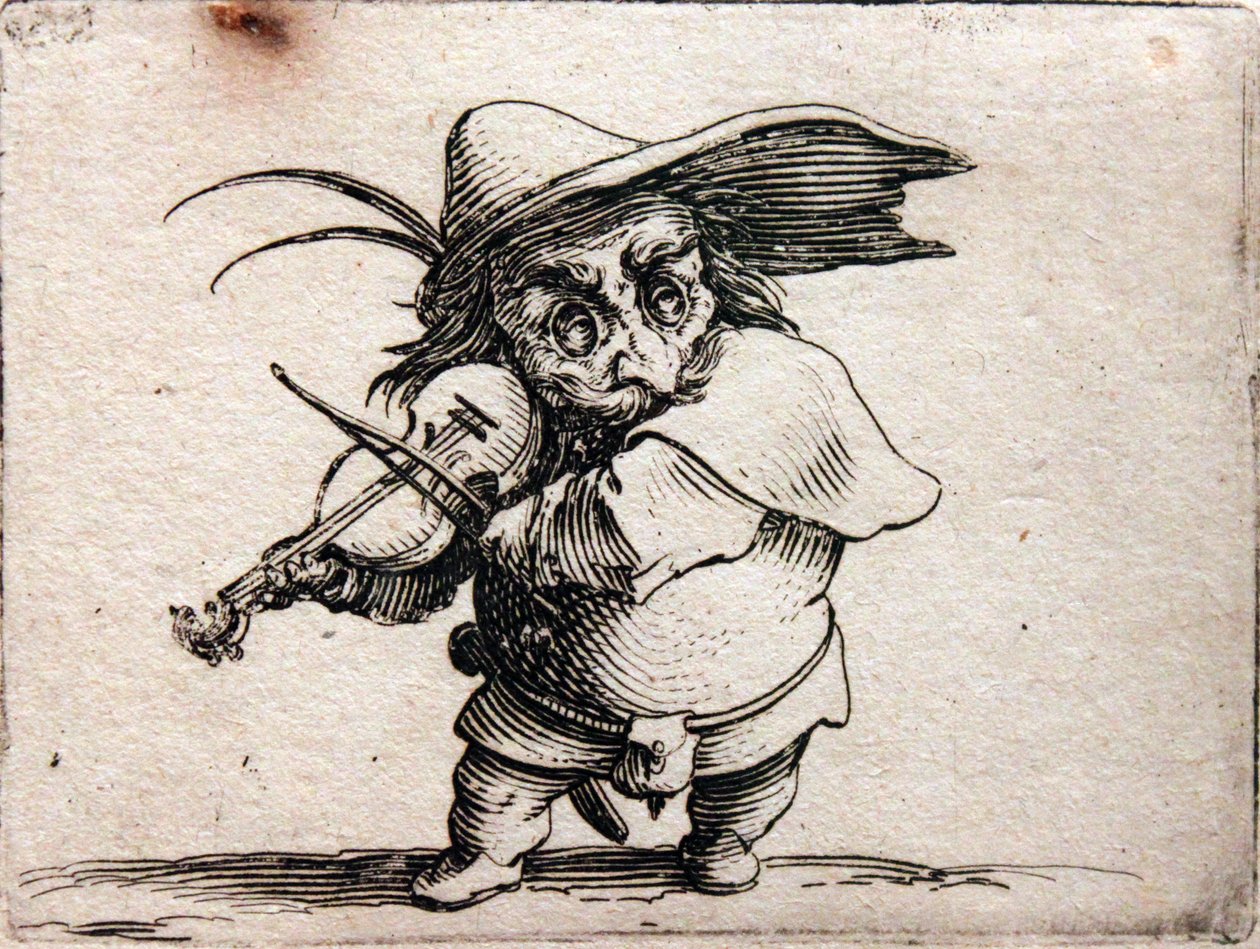 Olika Gobbi -figurer av Jacques Callot