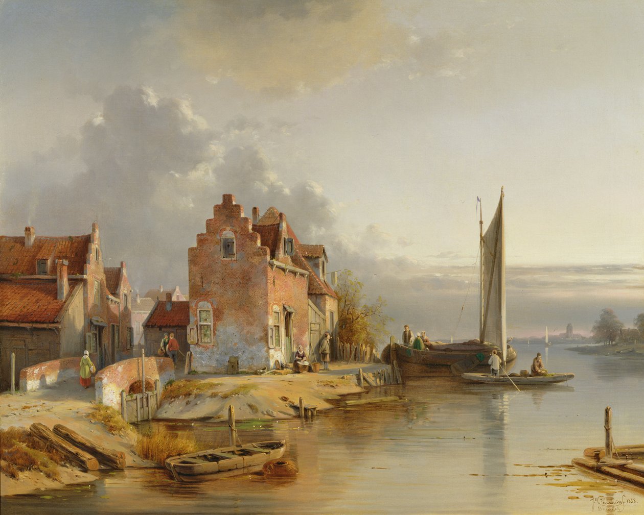 Belgian Riverside, 1858 swed av Jacques Carabain