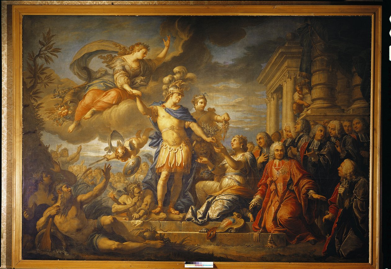 Allegori över freden i Aix-la-Chapelle, 1761 av Jacques Dumont