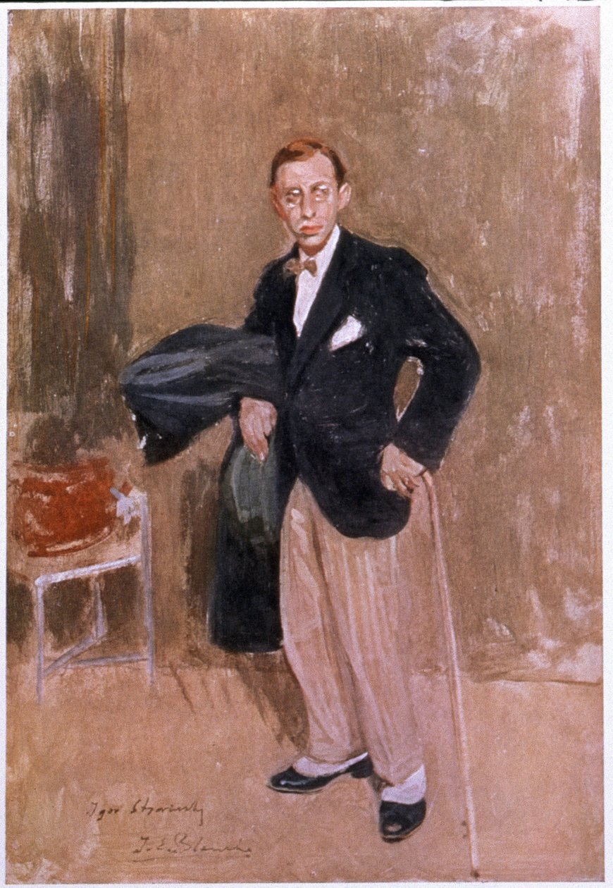 Igor Stravinsky, ca 1916 av Jacques Emile Blanche
