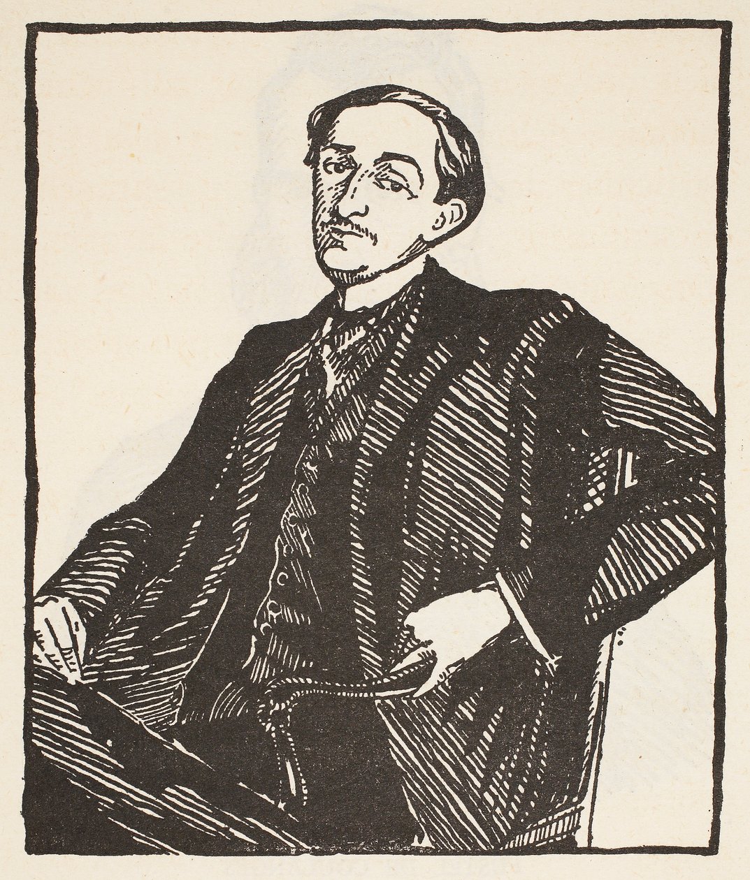 Maurice Barres, kopia av Boris Mestchersky (d.1957), illustration från 