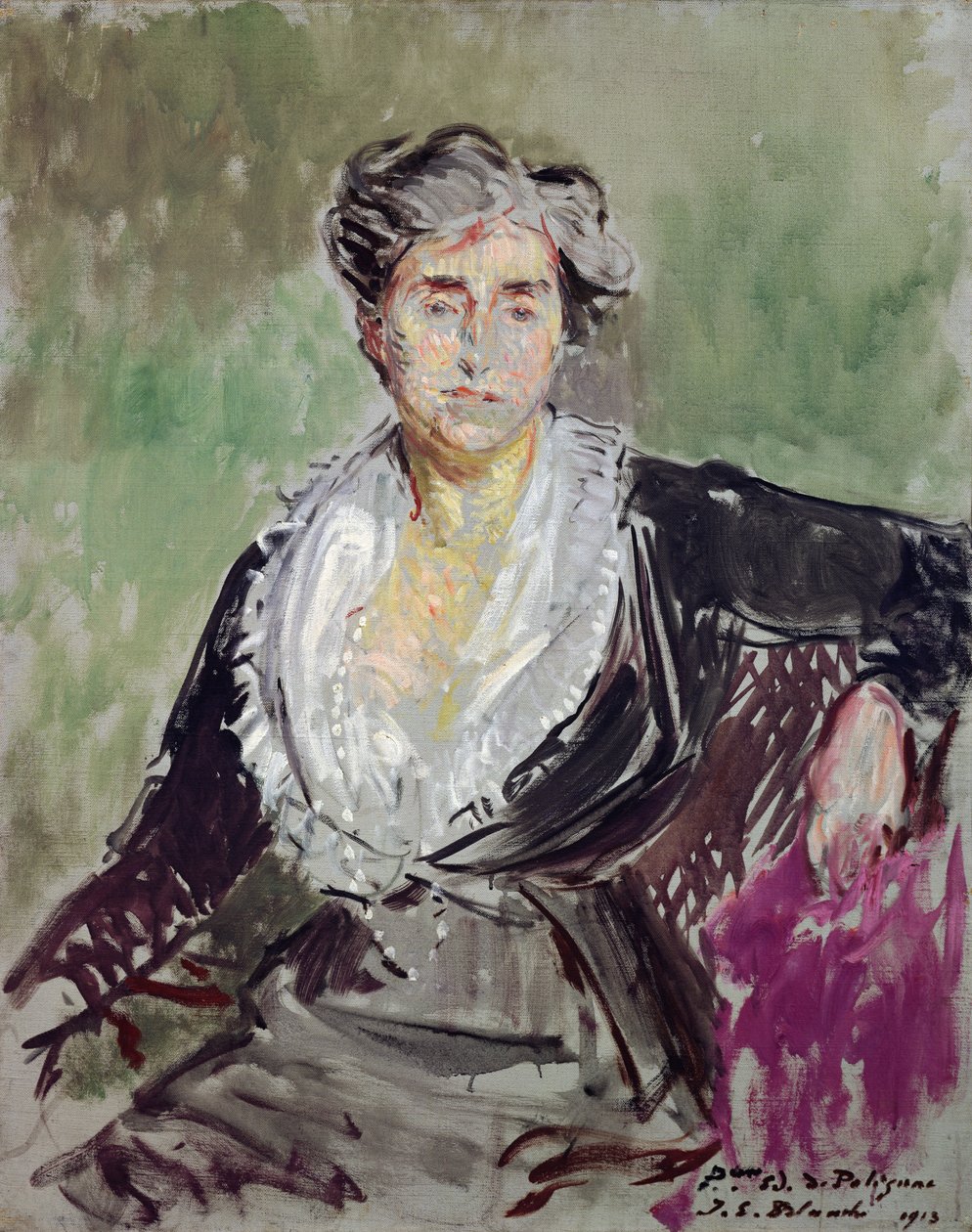 Studera för ett porträtt av prinsessan Edmond de Polignac, 1913 av Jacques Emile Blanche