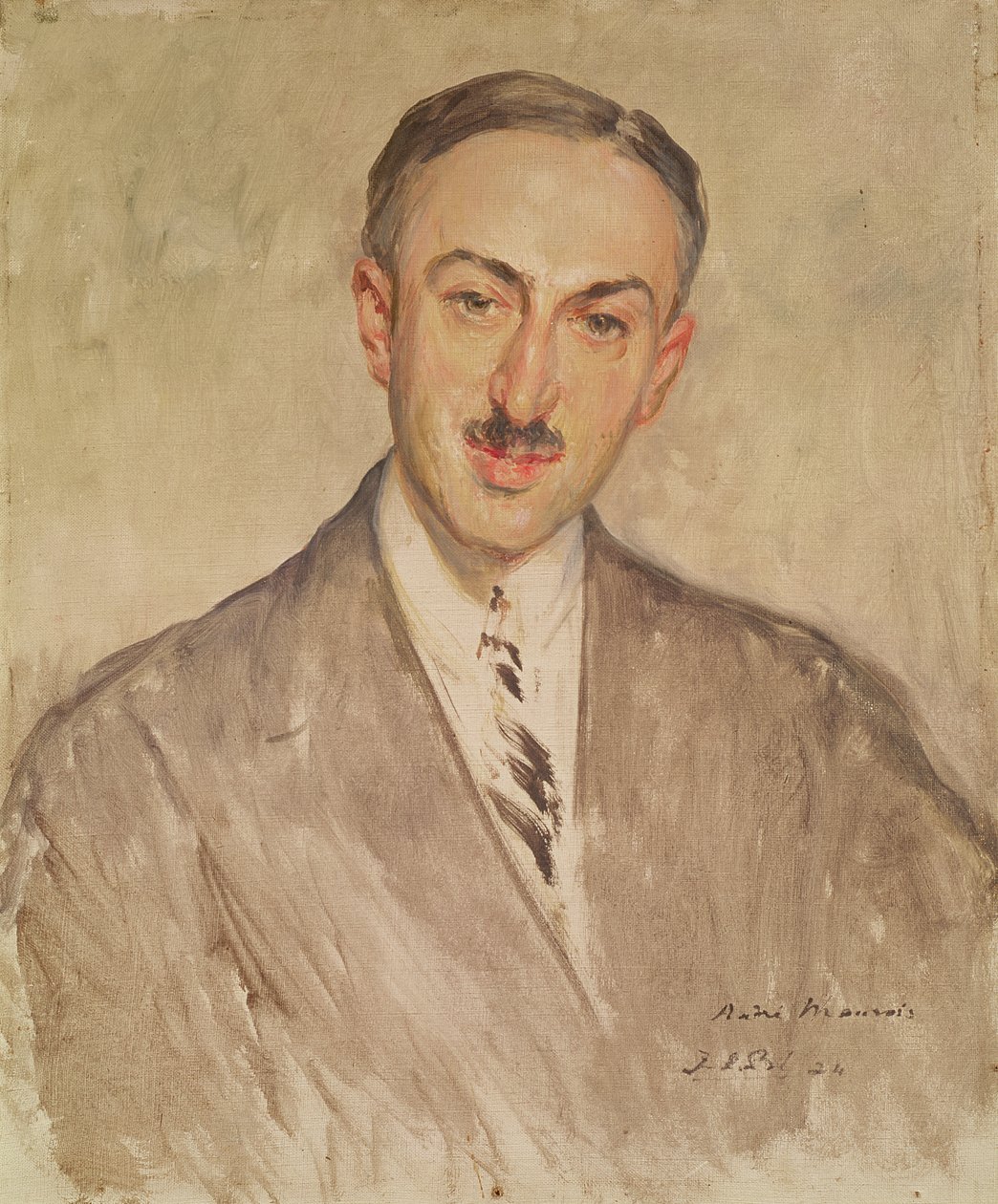 Studie för porträttet av Andre Maurois (1885-1967) 1924 av Jacques Emile Blanche