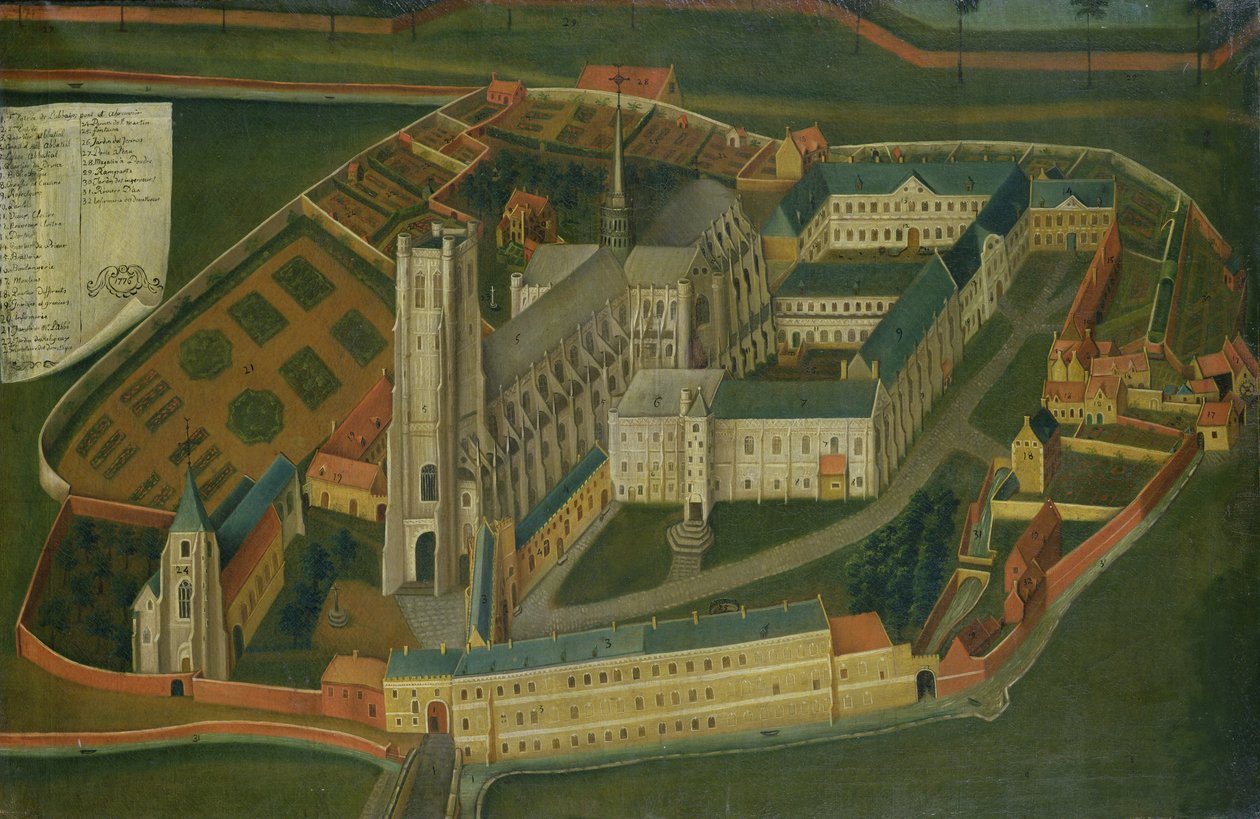 Klostret Saint-Bertin i Saint-Omer, 1776 av Jacques Francois Lemaire