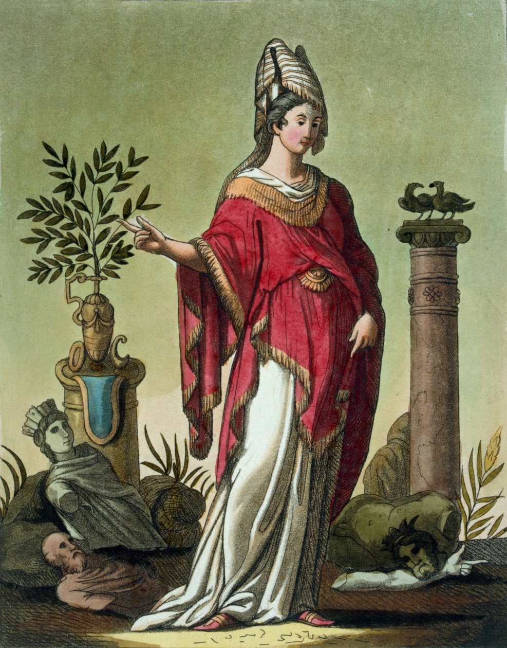Sybil av Eritrea med sina insignier, 1796 av Jacques Grasset de Saint Sauveur