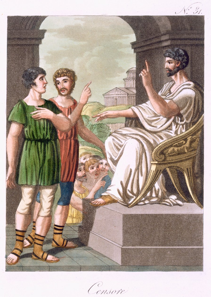En romersk censor, illustration från 