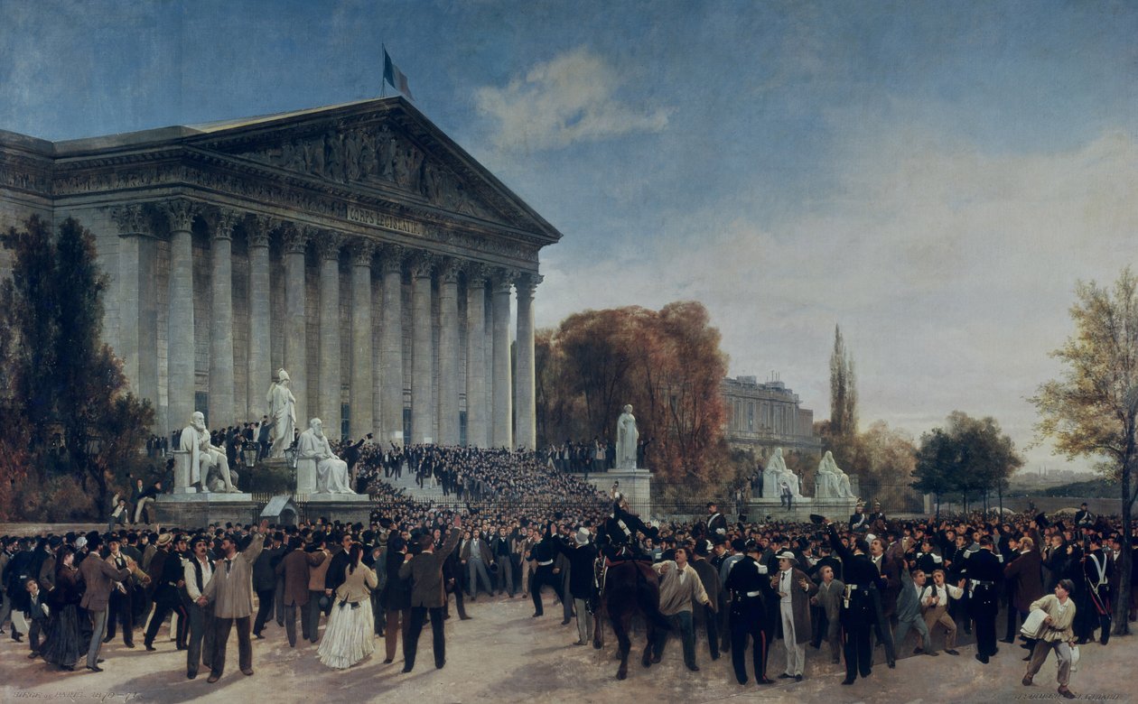 Palais du Corps Legislatif efter det sista sammanträdet den 4 september 1870 av Jacques Guiaud